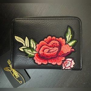handmade embroidered zipper wallet